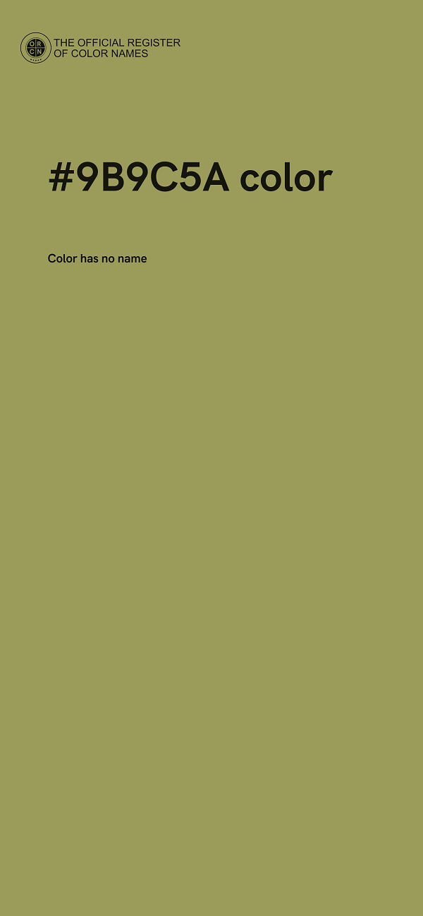 #9B9C5A color image