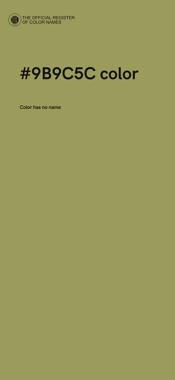 #9B9C5C color image