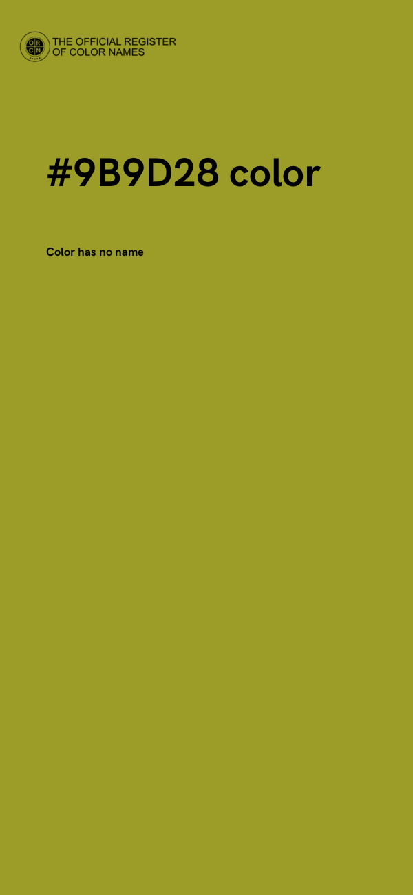 #9B9D28 color image