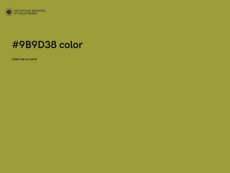 #9B9D38 color image