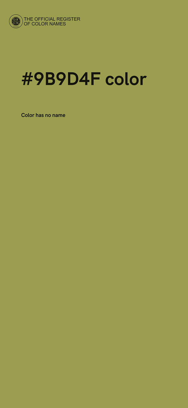#9B9D4F color image