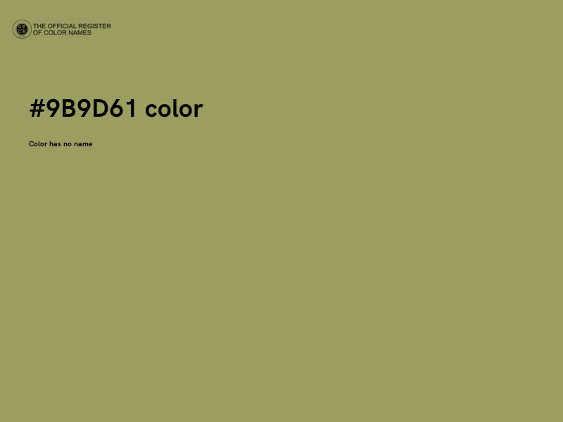 #9B9D61 color image