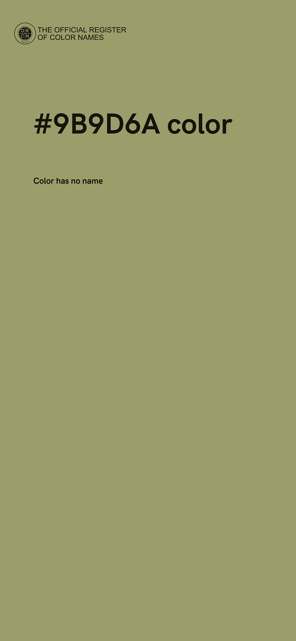 #9B9D6A color image