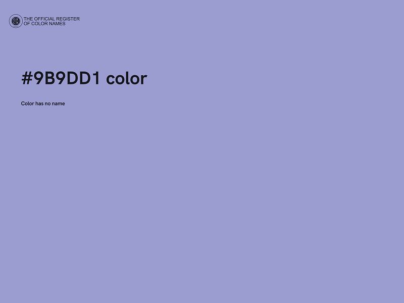 #9B9DD1 color image