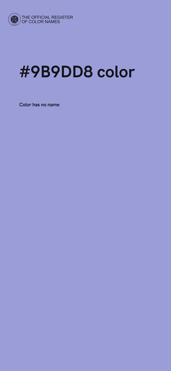 #9B9DD8 color image