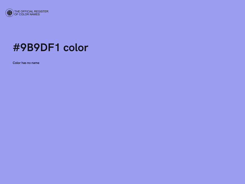 #9B9DF1 color image