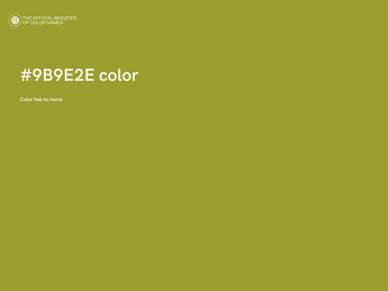 #9B9E2E color image