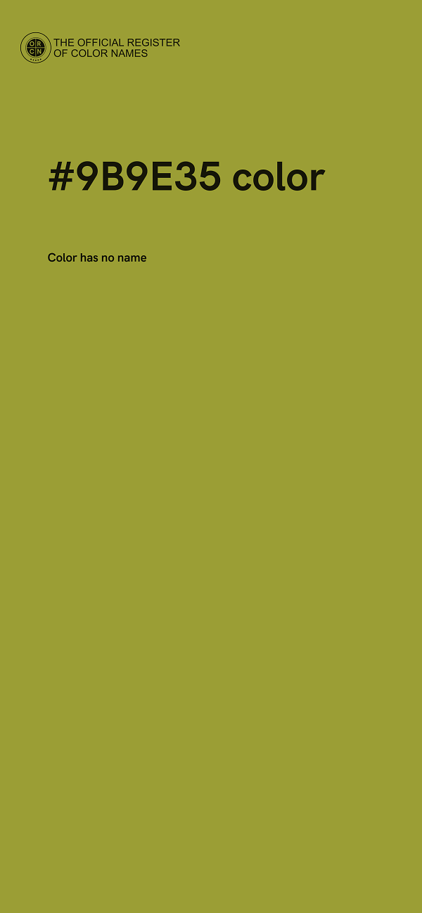 #9B9E35 color image