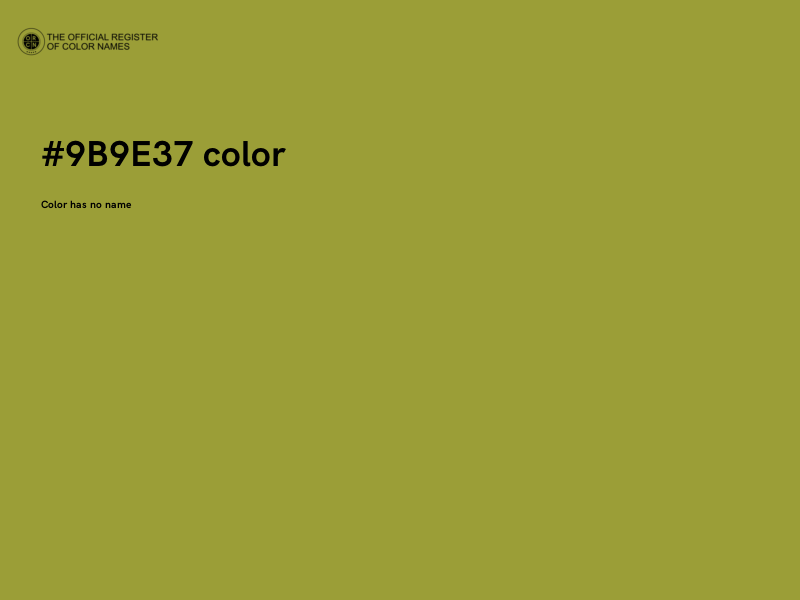 #9B9E37 color image