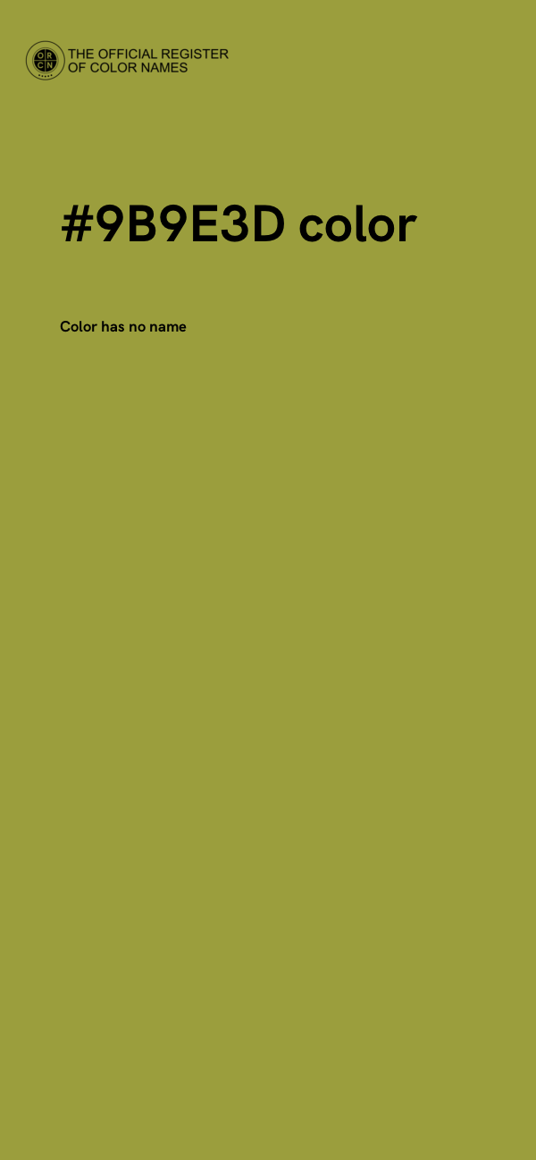 #9B9E3D color image