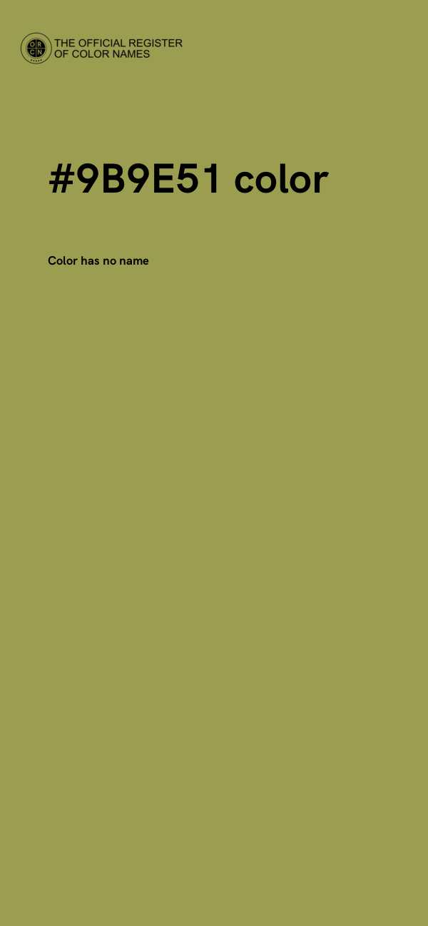#9B9E51 color image