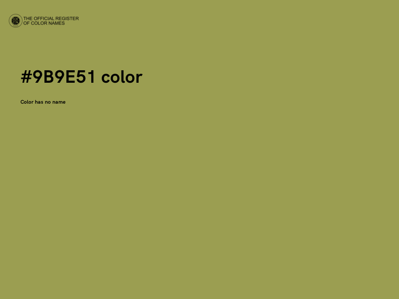 #9B9E51 color image