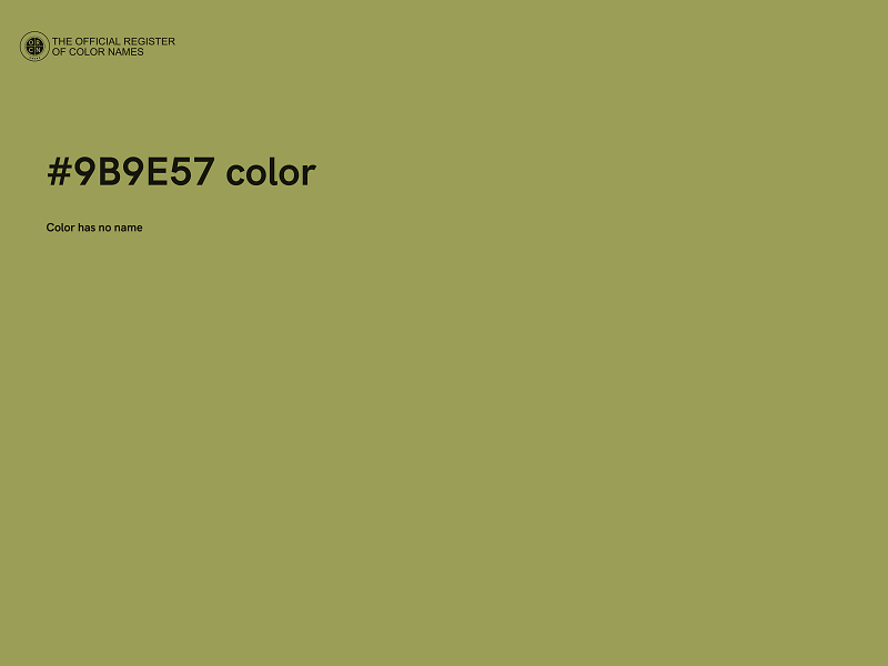 #9B9E57 color image