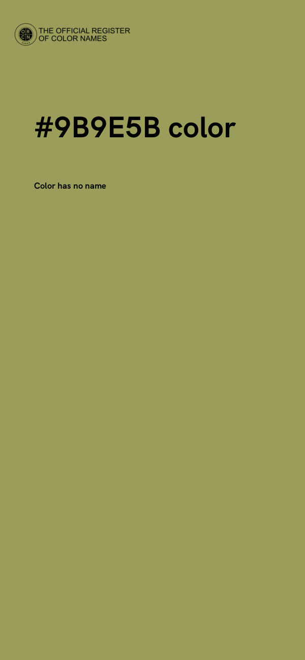 #9B9E5B color image