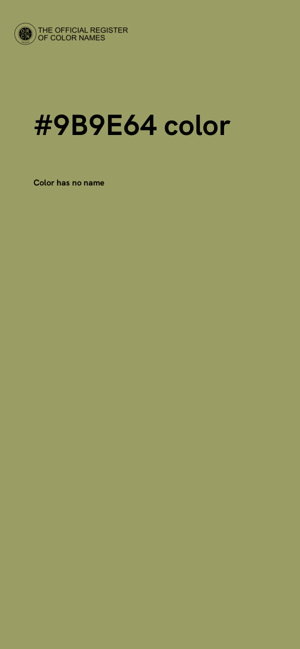 #9B9E64 color image