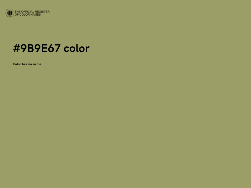 #9B9E67 color image