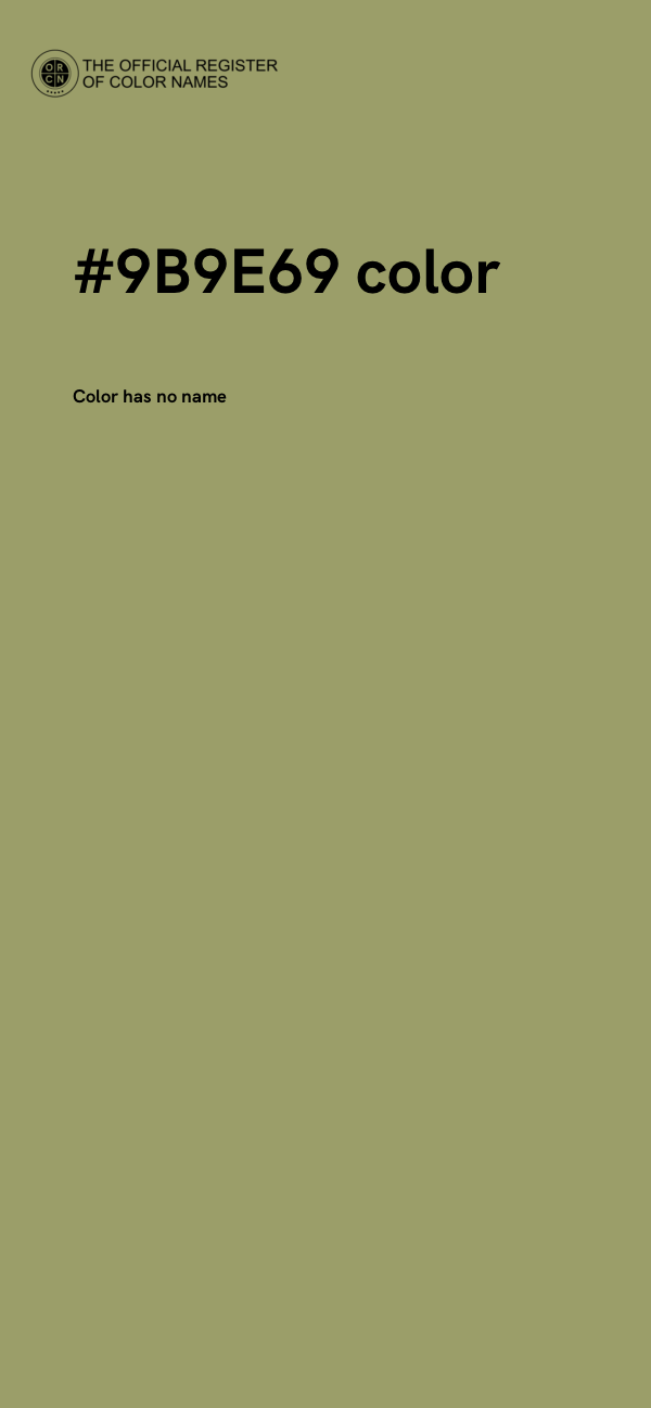 #9B9E69 color image