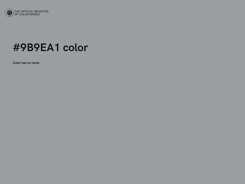 #9B9EA1 color image