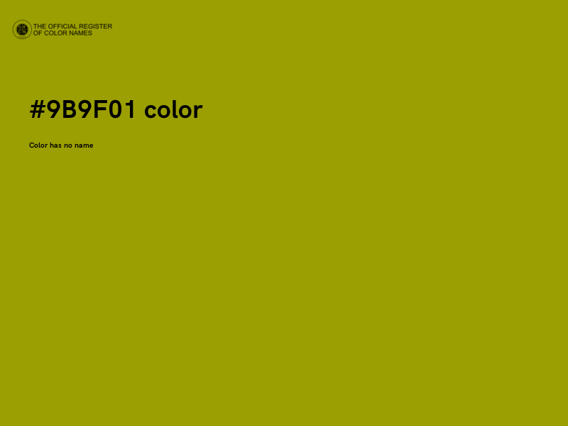 #9B9F01 color image