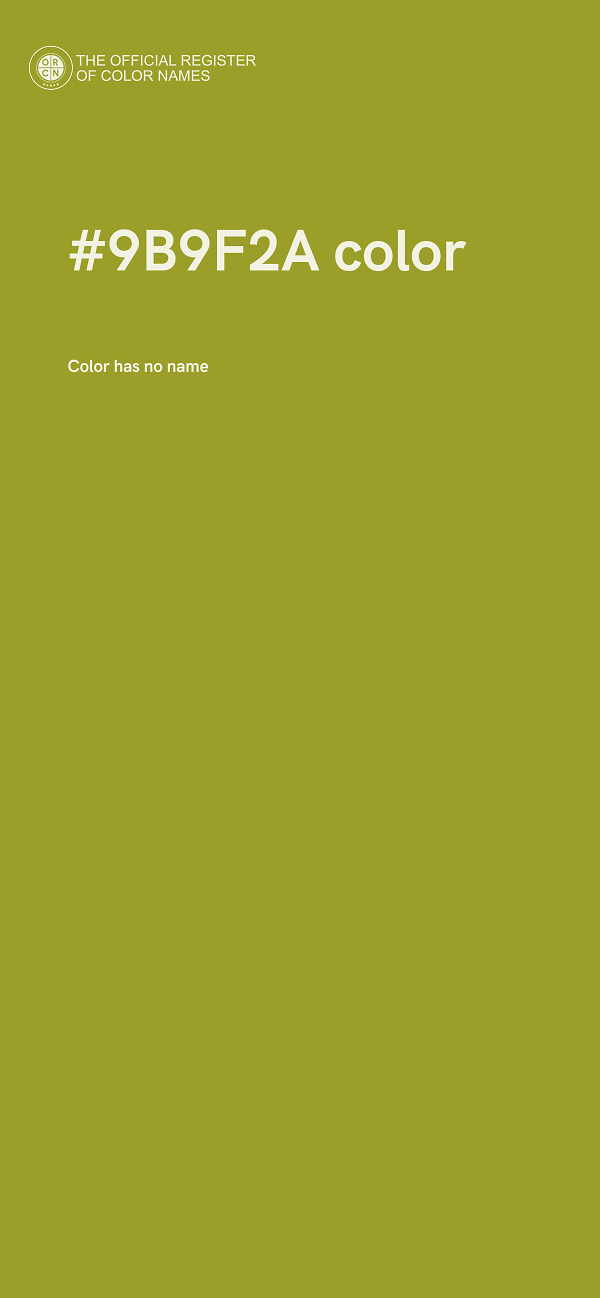 #9B9F2A color image