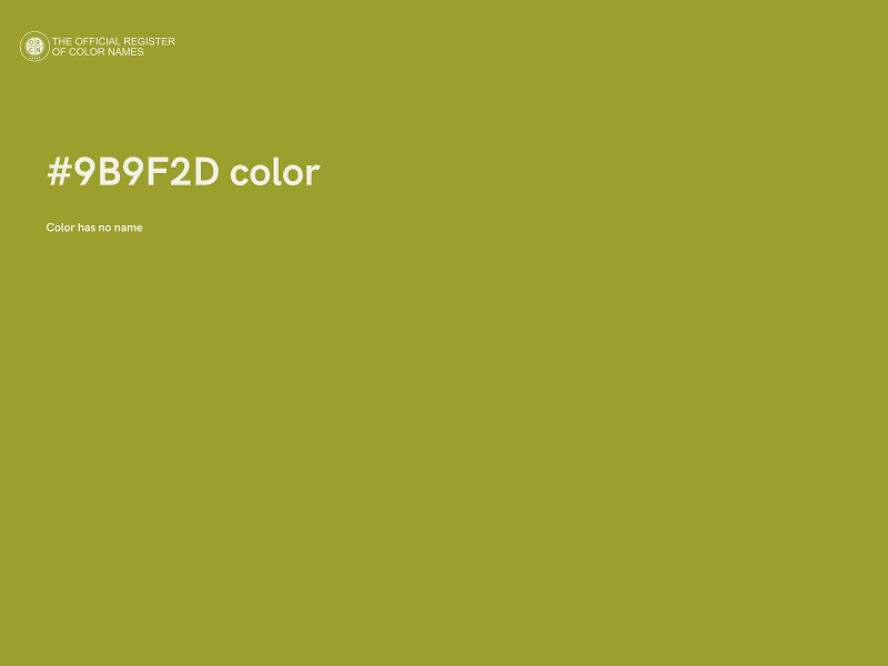 #9B9F2D color image