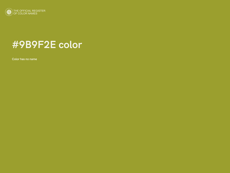 #9B9F2E color image