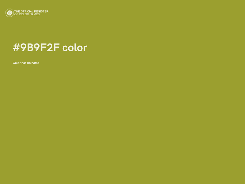 #9B9F2F color image