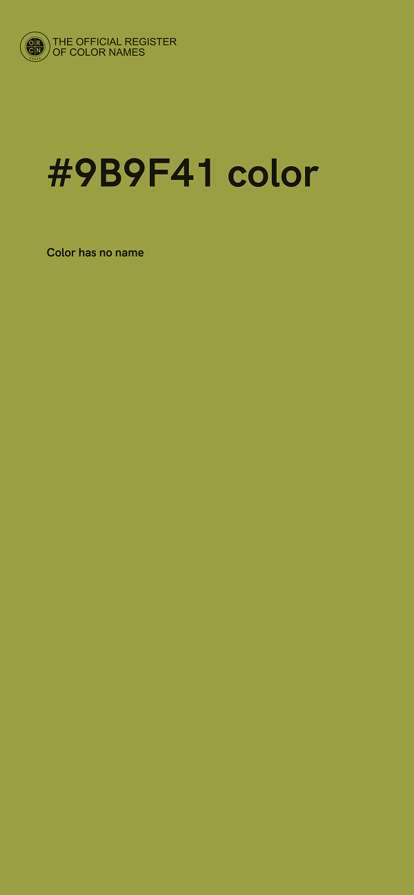 #9B9F41 color image