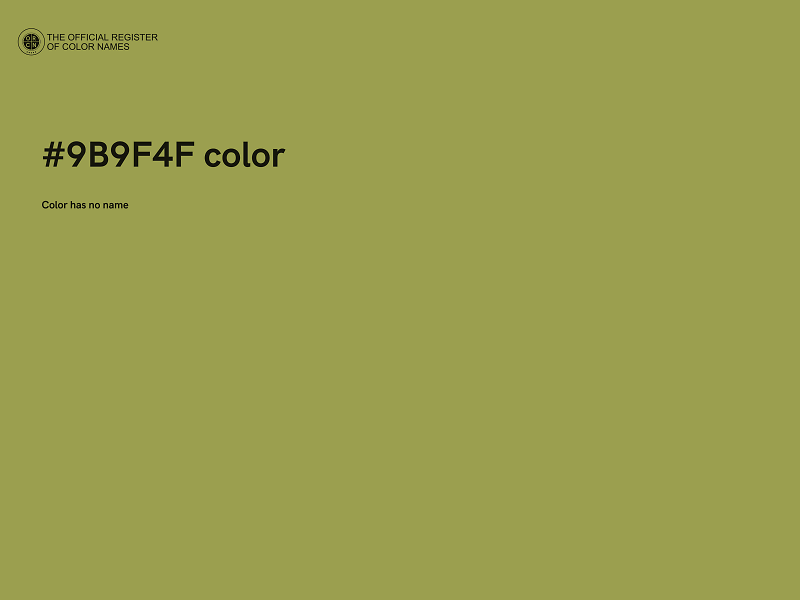 #9B9F4F color image