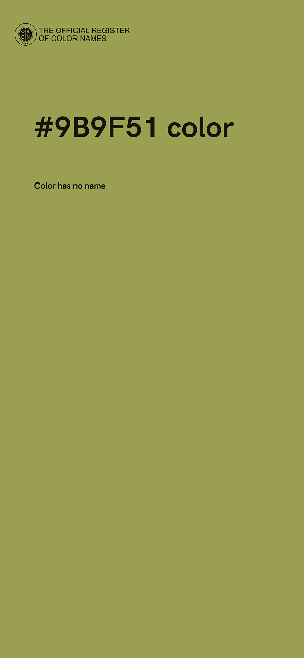 #9B9F51 color image