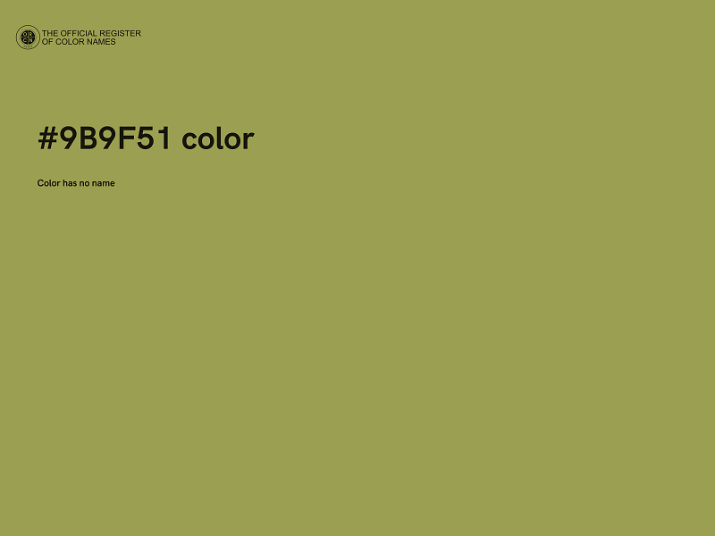 #9B9F51 color image