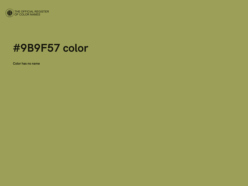 #9B9F57 color image