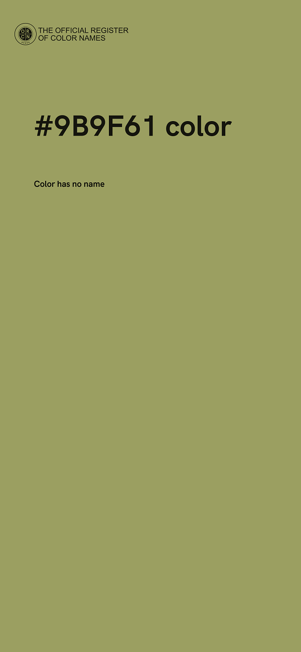 #9B9F61 color image