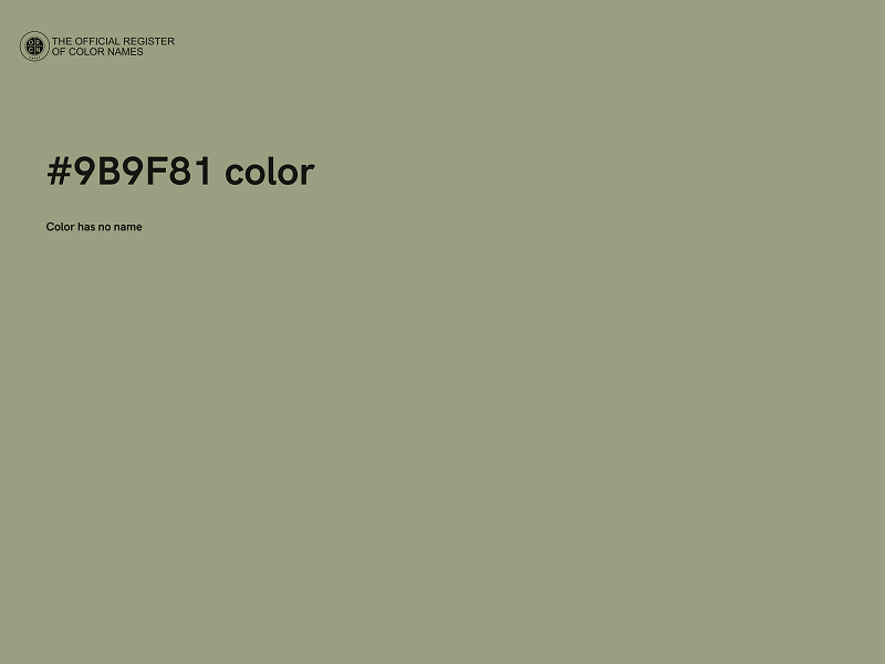 #9B9F81 color image