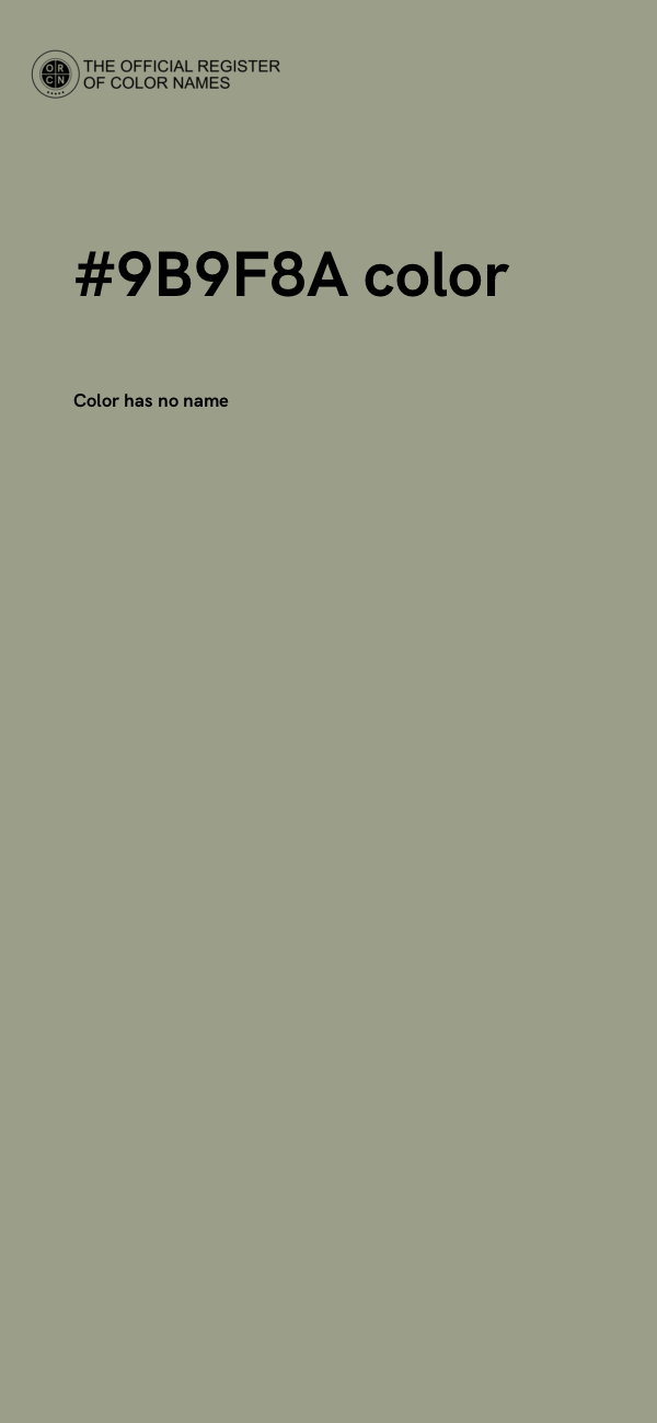 #9B9F8A color image