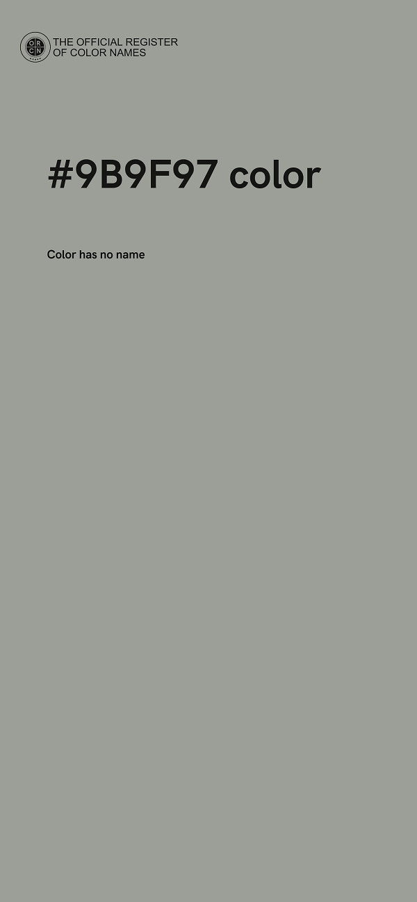 #9B9F97 color image