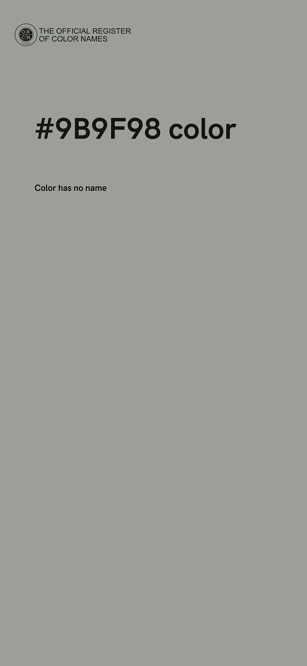 #9B9F98 color image