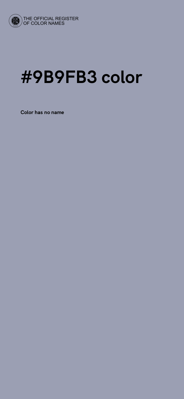 #9B9FB3 color image