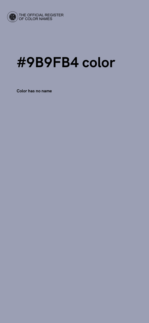 #9B9FB4 color image