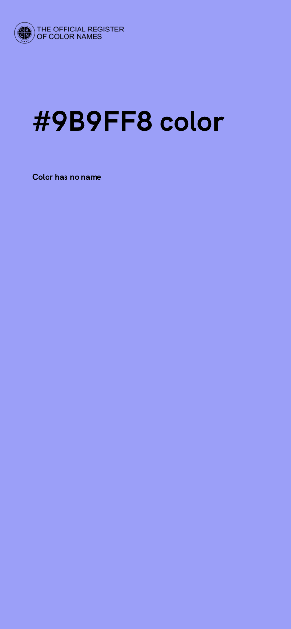 #9B9FF8 color image