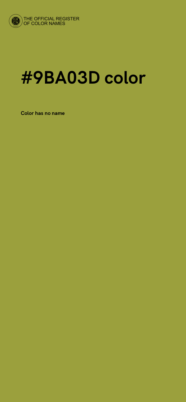 #9BA03D color image