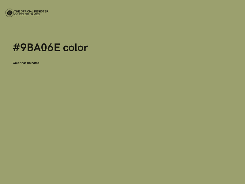 #9BA06E color image