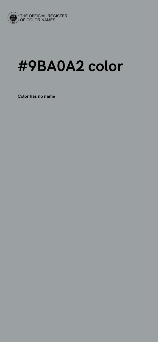 #9BA0A2 color image