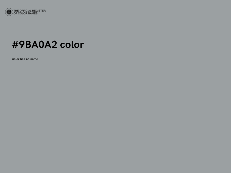 #9BA0A2 color image