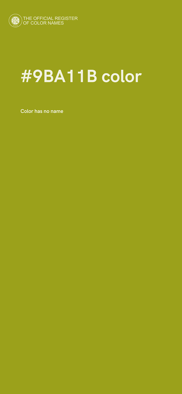 #9BA11B color image