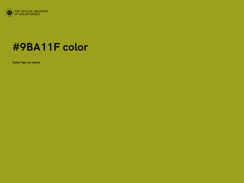 #9BA11F color image