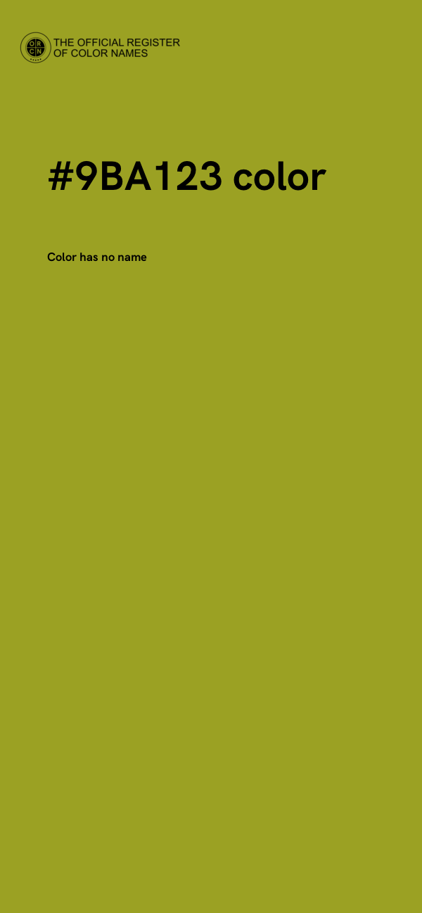 #9BA123 color image