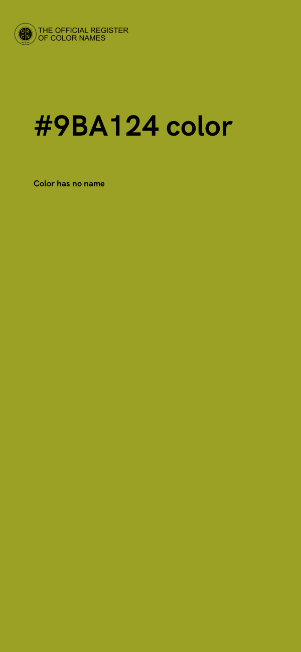 #9BA124 color image