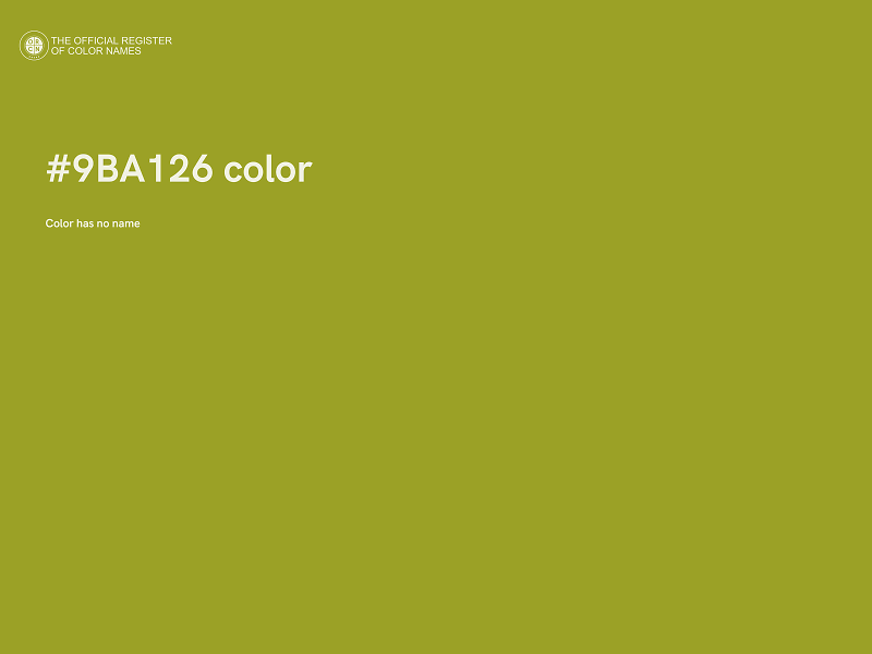 #9BA126 color image
