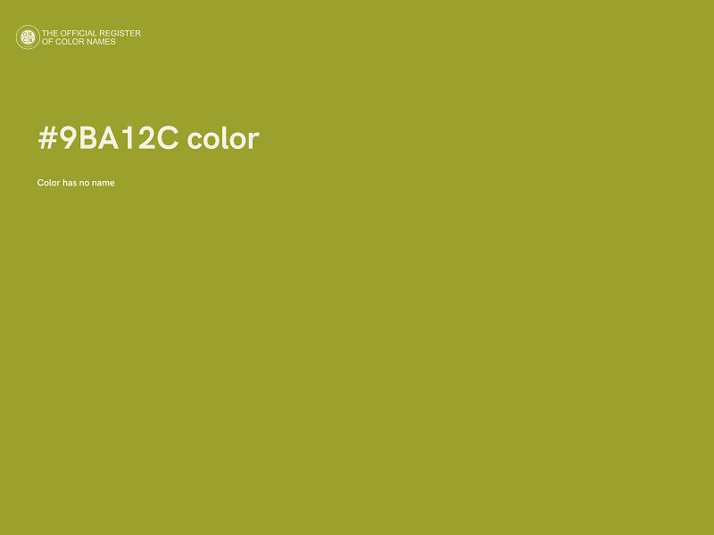 #9BA12C color image